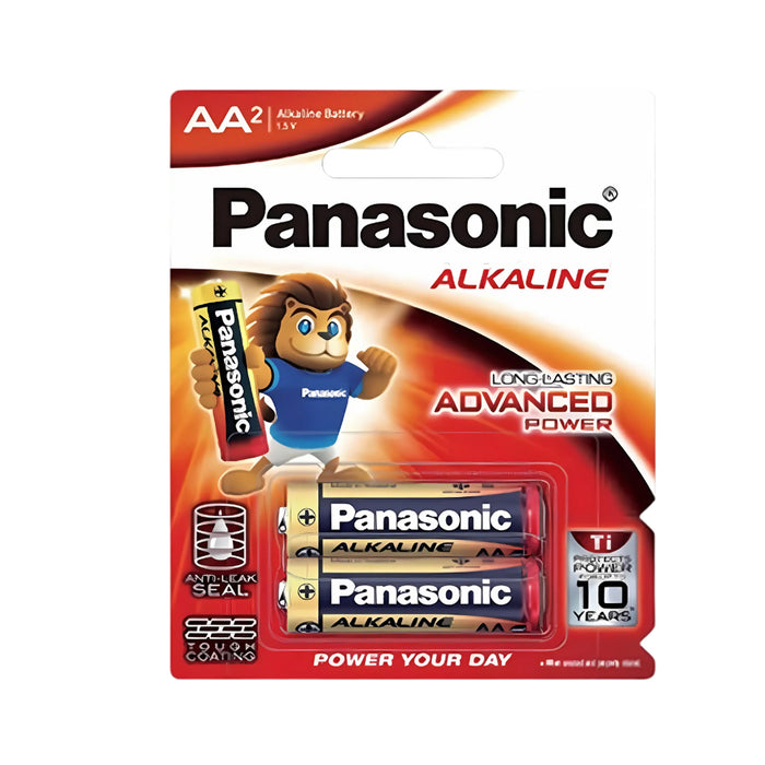 Pin Alkaline 1.5V Panasonic LR6T/2B- V cỡ AA, vỉ 2 viên, xuất sứ Thái Lan