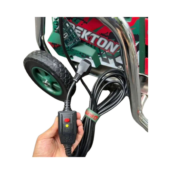 Máy xịt rửa chỉnh áp Dekton DK-CWR3001PROMAX khung kim loại gắn bánh xe có rulo quấn dây, công suất 2000W, áp lực tối đa 180bar