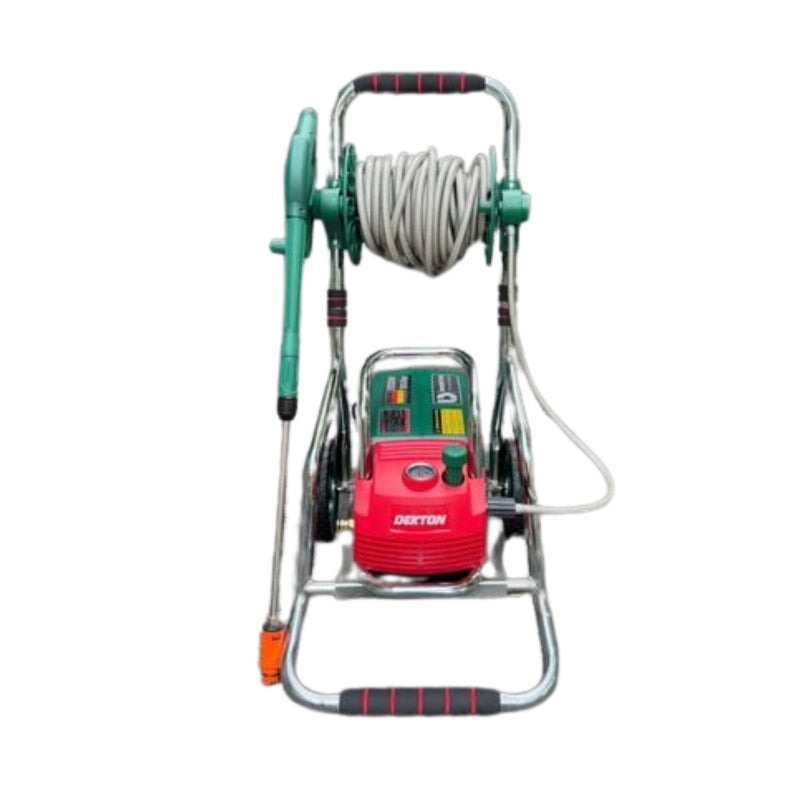 Máy xịt rửa chỉnh áp Dekton DK-CWR3001PROMAX khung kim loại gắn bánh xe có rulo quấn dây, công suất 2000W, áp lực tối đa 180bar