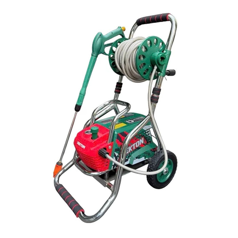 Máy xịt rửa chỉnh áp Dekton DK-CWR3001PROMAX khung kim loại gắn bánh xe có rulo quấn dây, công suất 2000W, áp lực tối đa 180bar