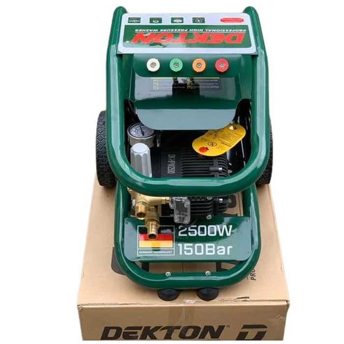 Máy xịt rửa chỉnh áp công nghiệp có bánh xe Dekton DK-HPW2500 công suất 2500W, áp lực tối đa 150bar