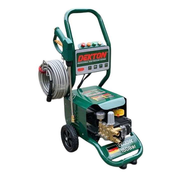 Máy xịt rửa chỉnh áp công nghiệp có bánh xe Dekton DK-HPW2500 công suất 2500W, áp lực tối đa 150bar