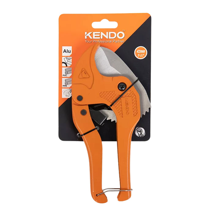 Dao cắt ống nhựa PVC Kendo 50312, cắt ống đến 42mm, lưỡi dao SK5 phủ Teflon, thân bằng nhôm đúc