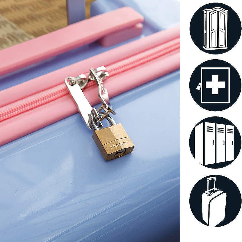 Bộ 2 ổ khóa treo mini Master Lock 120T, thân khóa bằng đồng thau nguyên khối 20mm