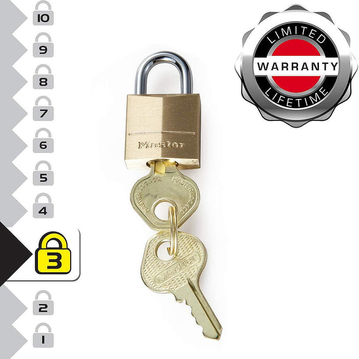 Bộ 2 ổ khóa treo mini Master Lock 120T, thân khóa bằng đồng thau nguyên khối 20mm