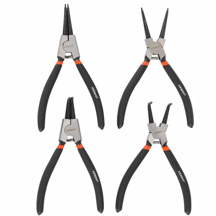 Bộ kìm mở phe 4 chi tiết Kendo 11510, chiều dài 7 inch (180mm) vật liệu thép carbon