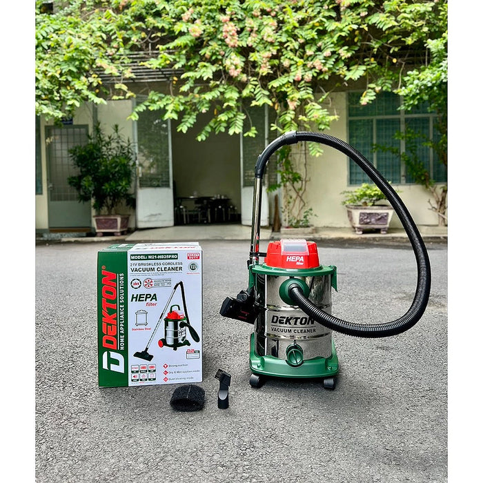 Máy hút bụi đa năng 25L Dekton M21-HB25PRO dùng pin 21V, công suất 160W (Khô/Nước/Thổi)