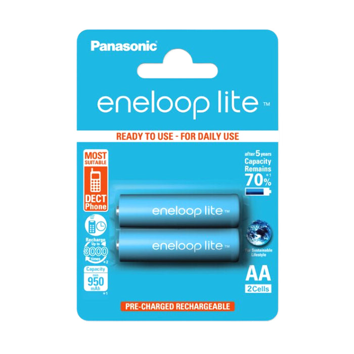 Pin Panasonic Eneloop Lite BK-3LCCE/2B cỡ AA dung lượng 1000mAh, vỉ 2 viên