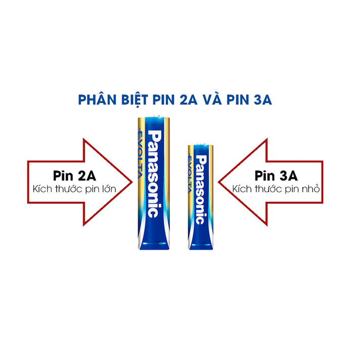 Pin cao cấp 1.5V Evolta Panasonic LR03EG/2B-V cỡ AAA, chống rò rỉ, chuyên dùng cho thiết bị y tế, thiết bị có công xuất cao, vỉ 2 viên, xuất sứ Thái Lan