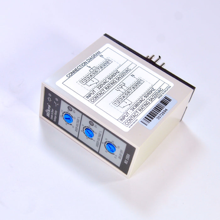 Relay Mikro MX-200 bảo vệ mất pha, bảo vệ điện áp 380V/AC