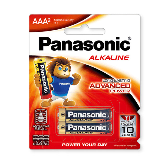 Pin Alkaline 1.5V Panasonic LR03T/ 2B-V cỡ AAA, vỉ 2 viên, xuất sứ Thái Lan