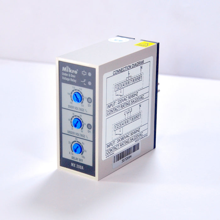 Relay Mikro MX-200 bảo vệ mất pha, bảo vệ điện áp 380V/AC