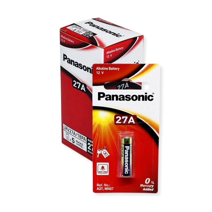 Pin Alkaline12V Panasonic LRV27A/1BPA cỡ 27A, chuyên dùng cho remote, chuông cửa