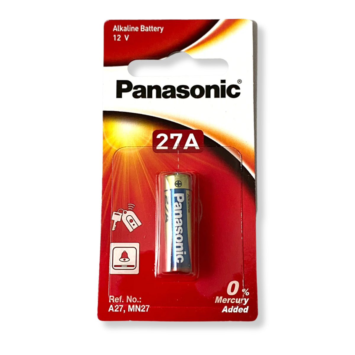 Pin Alkaline12V Panasonic LRV27A/1BPA cỡ 27A, chuyên dùng cho remote, chuông cửa