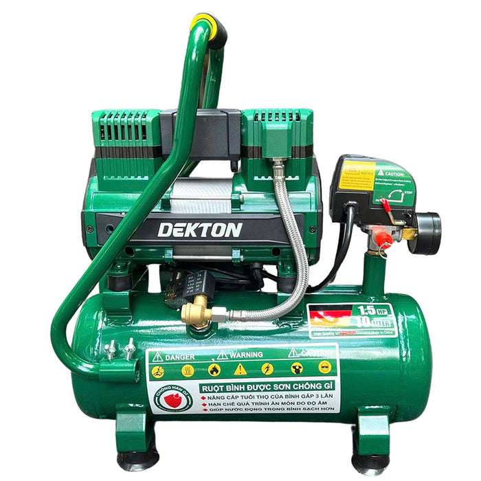 Máy nén khí không dầu Dekton DK-AC2910PRO công suất 1.5HP, dung tích 10L