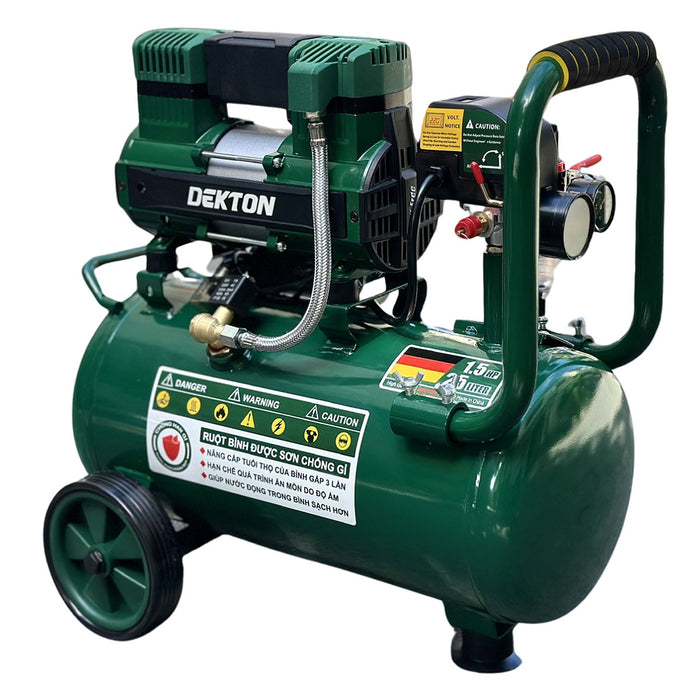 Máy nén khí không dầu Dekton DK-AC2925PRO công suất 1.5HP, dung tích 25L