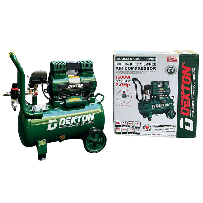 Máy nén khí không dầu Dekton DK-AC3930PRO công suất 2HP, dung tích 30L