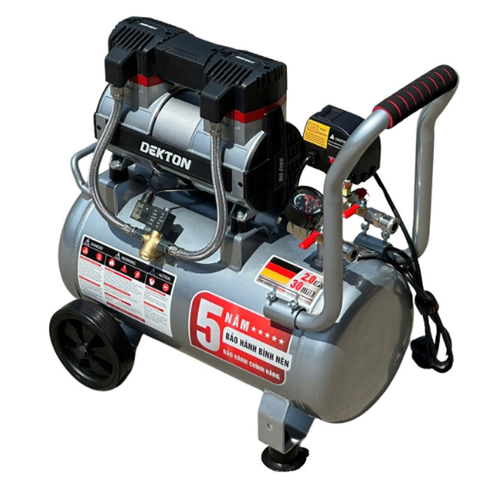 Máy nén khí không dầu hợp kim nhôm cao cấp Dekton DK-AC3930PROMAX công suất 2HP, dung tích 30L