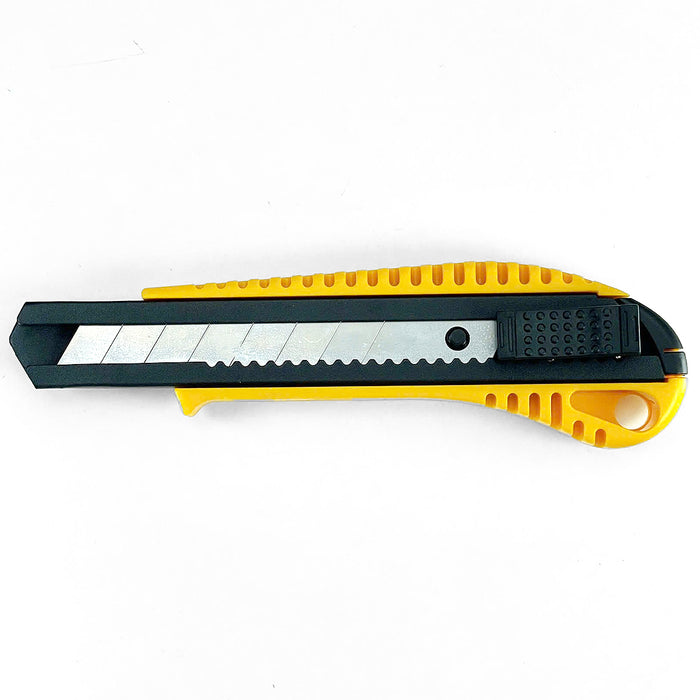 Dao rọc giấy cán nhựa ABS với nút trượt phẳng, kích thước lưỡi 18x100mm TOLSEN 30001