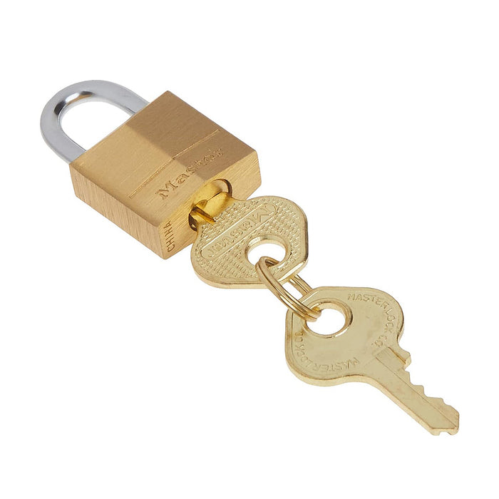 Bộ 4 ổ khóa treo mini Master Lock 120Q, thân khóa bằng đồng thau nguyên khối 20mm