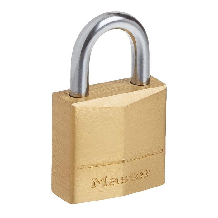 Bộ 4 ổ khóa treo mini Master Lock 120Q, thân khóa bằng đồng thau nguyên khối 20mm