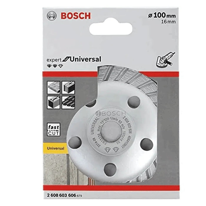 Đĩa mài bê tông Universal Bosch 2608603606 đường kính 100mm, lỗ cốt 16mm, dày 2.5mm