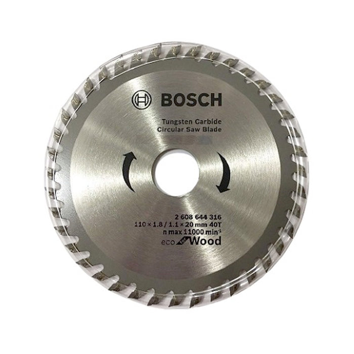 Lưỡi cưa gỗ dân dụng Bosch đường kính 110mm, 30 - 40 răng, lỗ cốt 20mm