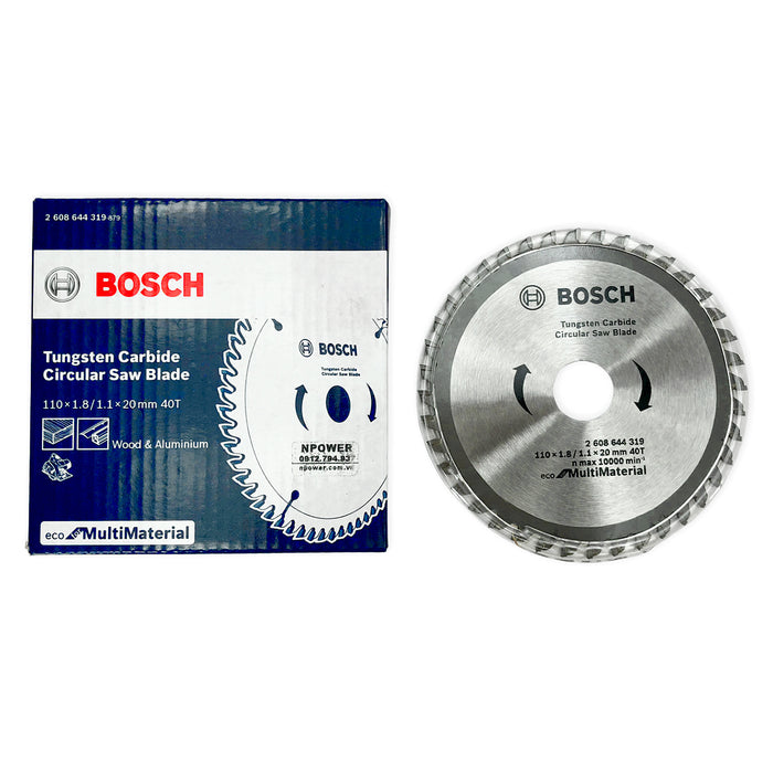 Lưỡi cưa đa năng dân dụng Bosch 2608644319 đường kính 110mm, 40 răng, lỗ cốt 20mm