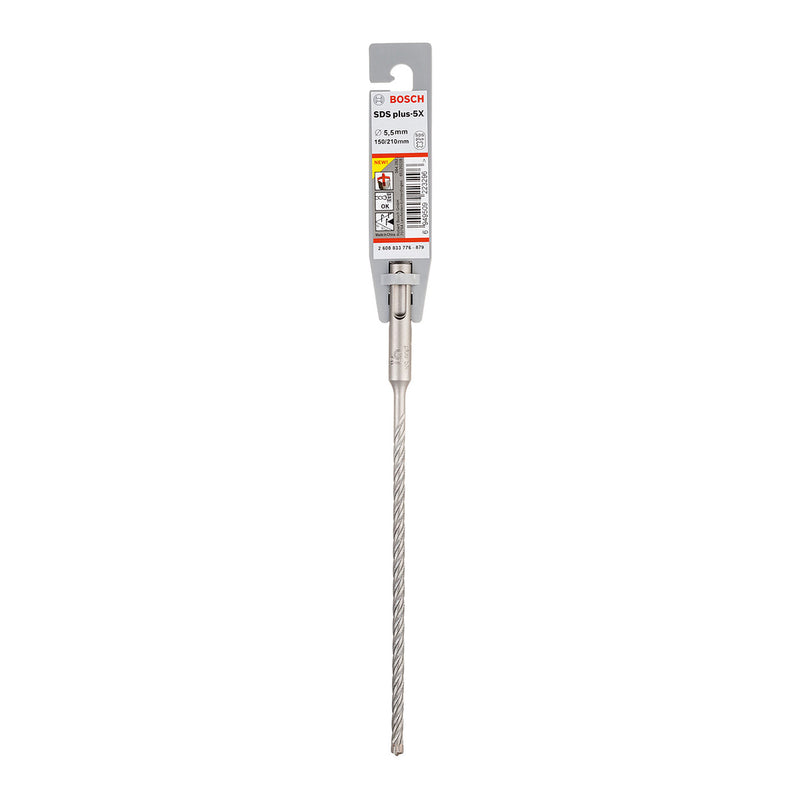Mũi khoan bê tông 4 cạnh SDS PLUS-5X Bosch, đường kính từ 5mm - 10mm, đuôi gài