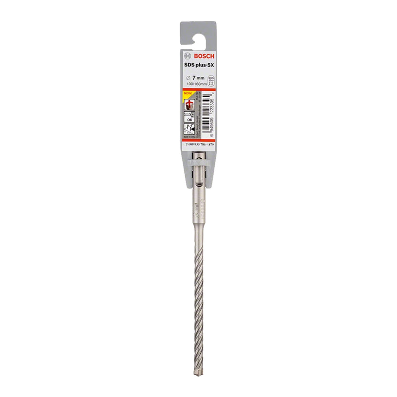 Mũi khoan bê tông 4 cạnh SDS PLUS-5X Bosch, đường kính từ 5mm - 10mm, đuôi gài