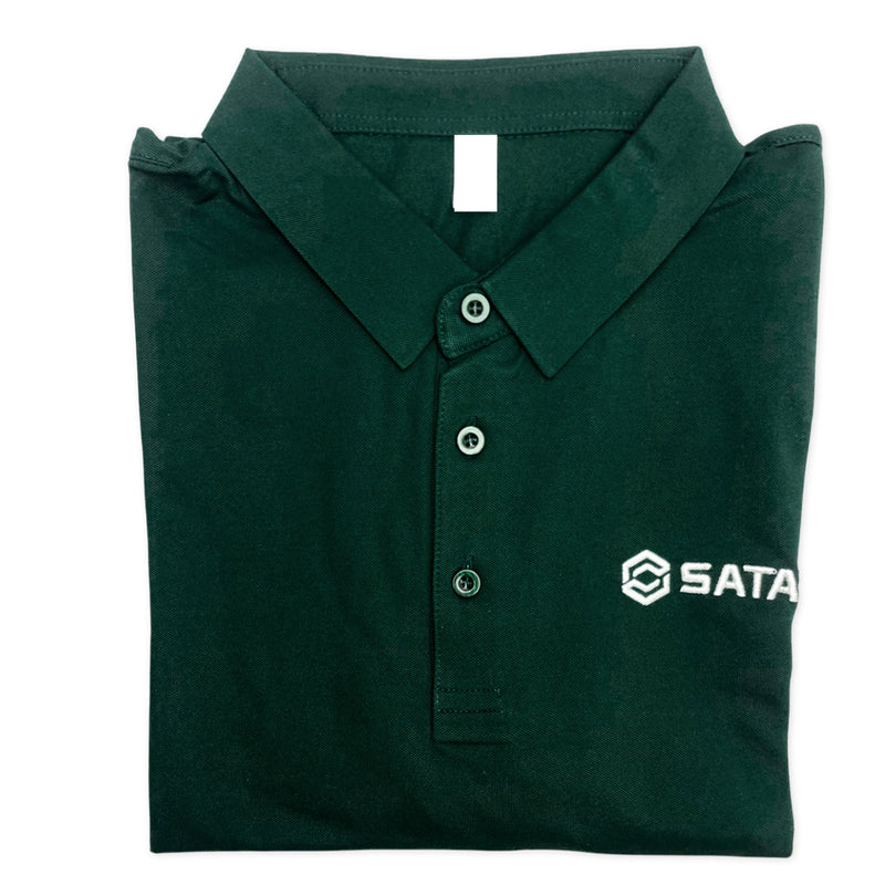 Áo đồng phục Sata có cổ, vải thun lạnh cao cấp, co giãn 4 chiều