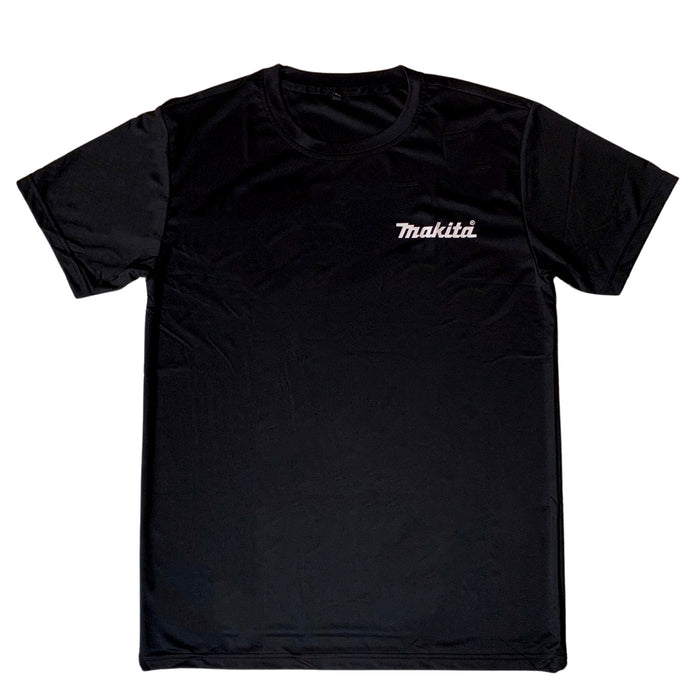 Áo đồng phục Makita không có cổ, tay ngắn, vải thun lạnh cao cấp, co giãn 4 chiều