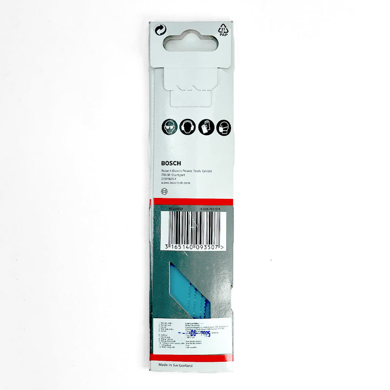 Vỉ 5 lưỡi cưa kiếm Bosch S922BF dùng cho kim loại mềm, vật liệu BIM, chiều dài 150mm, dày 0.9mm, mã số 2608656014 (Flexible for Metal)