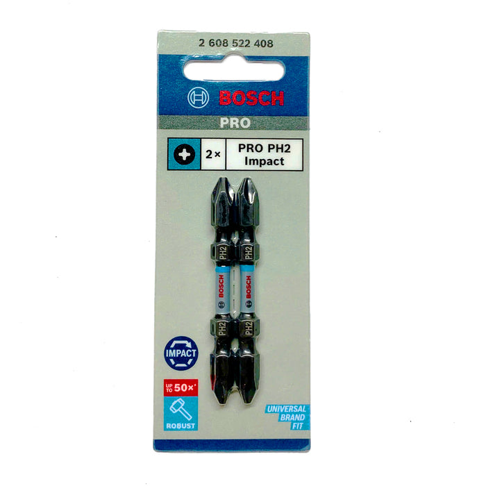 Vỉ 2 mũi vặn vít bake 2 đầu Expert Bosch mũi PH2, dài từ 65mm - 150mm