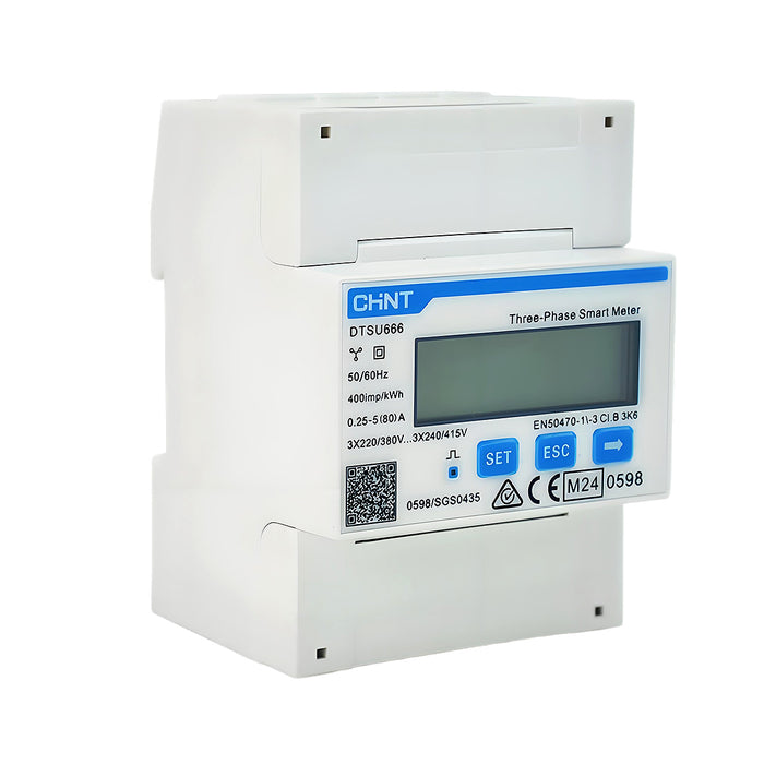 Đồng hồ đo công suất 3 pha gắn trên Din ray Chint DTSU666