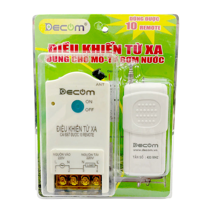Thiết bị điều khiển từ xa Decom DC-3500W chuyên dùng cho mô tơ, khoảng cách điều khiển từ 20m - 50m