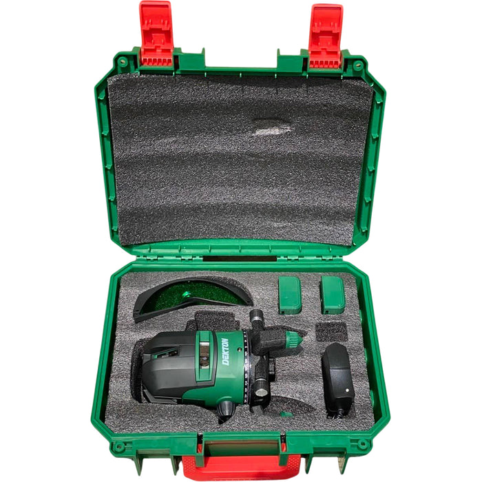 Máy cân mực Laser 5 tia xanh Dekton DK-LS0502 dùng pin Lithium, phạm vi đo 50m (Chưa bao gồm chân máy)