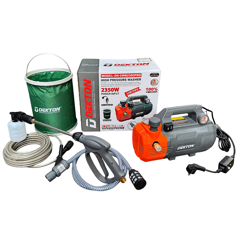 Máy xịt rửa chỉnh áp Dekton DK-CWR2350PRO công suất 2350W, áp lực tối đa 150bar, có công tắc chống rò rỉ điện