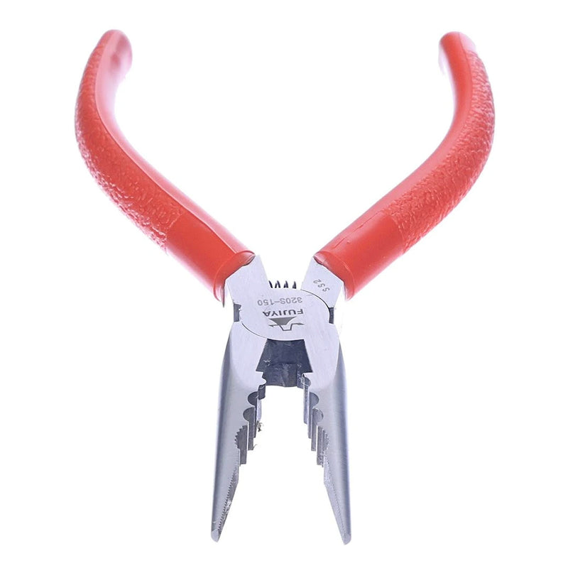 Kìm mũi nhọn đa năng, có lò xo trợ lực Fujiya 320S-150, kích thước 150mm. Tiêu chuẩn RoHS