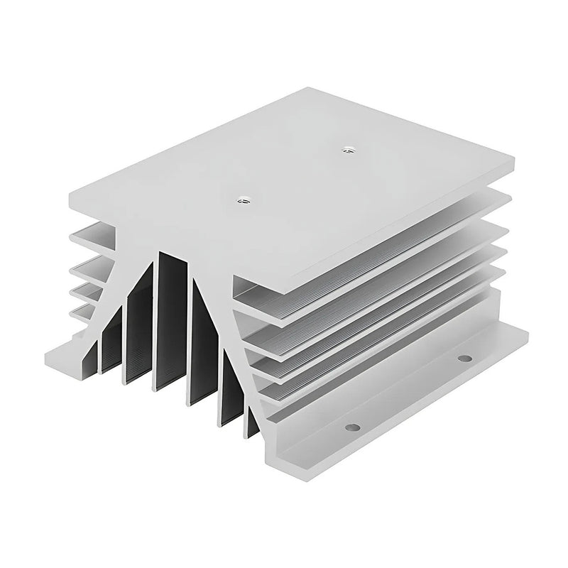 Đế nhôm tản nhiệt lắp thanh ray Hanyoung Nux HSM dùng lắp cho Relay bán dẫn từ 10A ~ 40A. Có lớp mạ chống ăn mòn axit