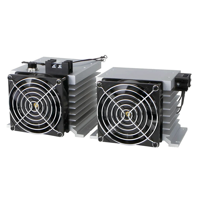 Đế nhôm tản nhiệt Hanyoung Nux HSN, có quạt hút dùng lắp cho Relay bán dẫn từ 10A ~ 70A. Có lớp mạ chống ăn mòn axit