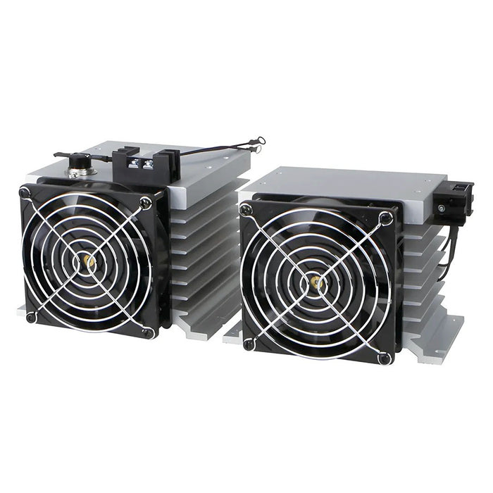 Đế nhôm tản nhiệt Hanyoung Nux HSN, có quạt hút dùng lắp cho Relay bán dẫn từ 10A ~ 70A. Có lớp mạ chống ăn mòn axit