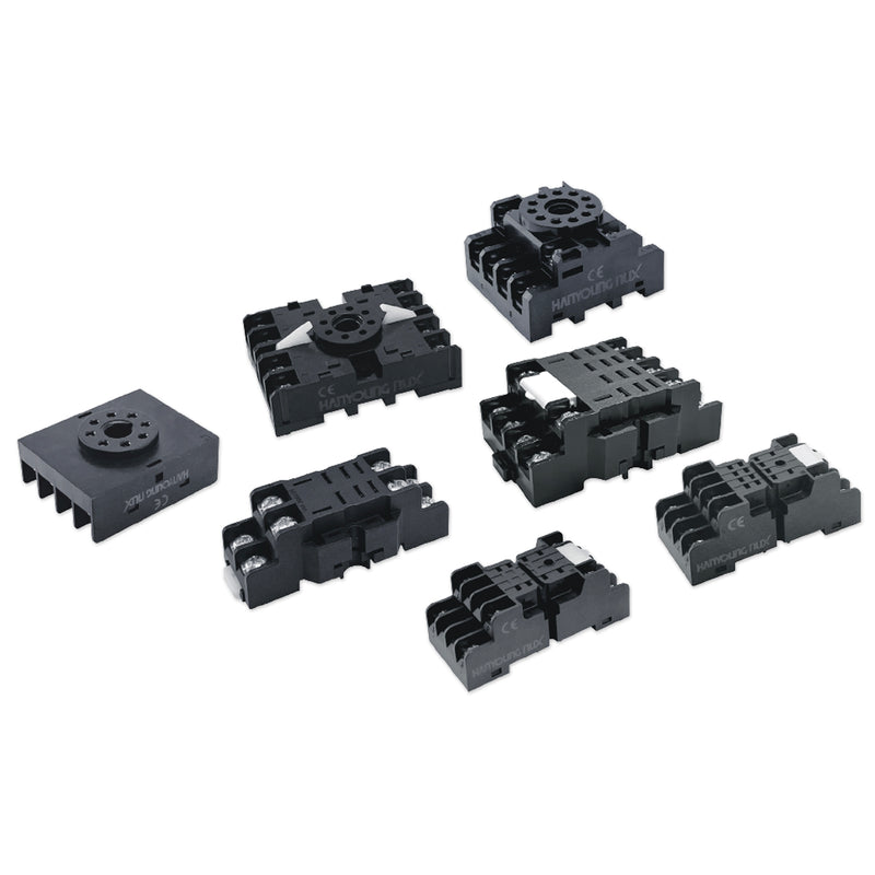 Chân đế Relay Hanyoung Nux HS-G/ HS-R Series. Tiêu chuẩn CE