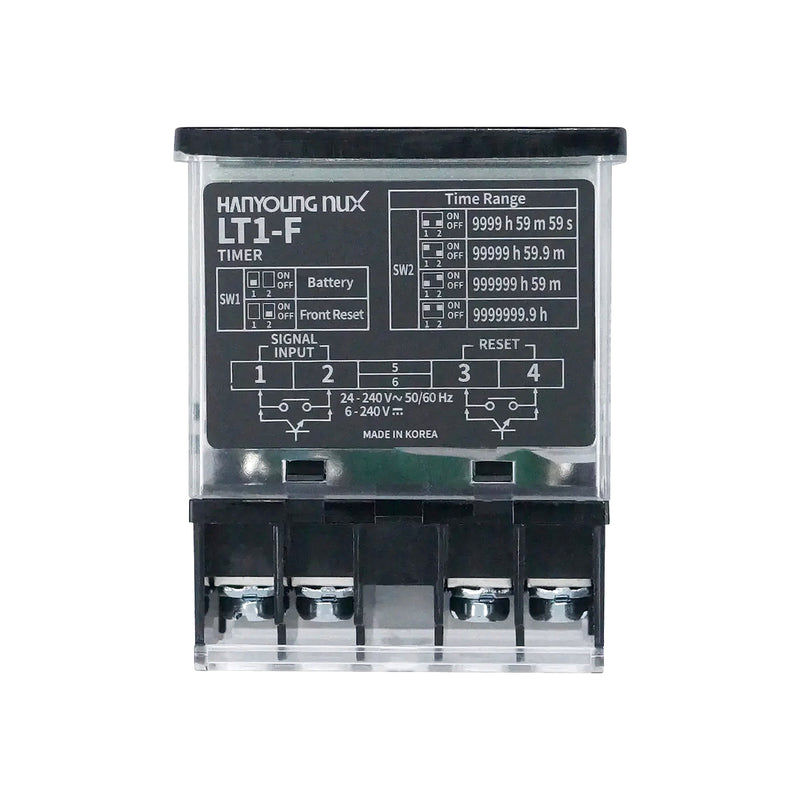 Bộ định thời gian màn hình kỹ thuật số Hanyoung Nux LT1 Series. Tiêu chuẩn CE, IP66