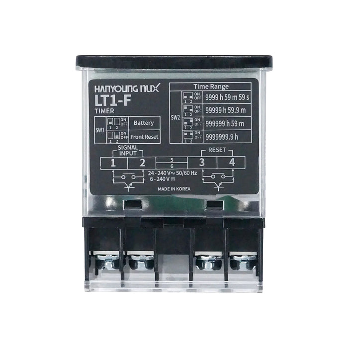 Bộ định thời gian màn hình kỹ thuật số Hanyoung Nux LT1 Series. Tiêu chuẩn CE, IP66