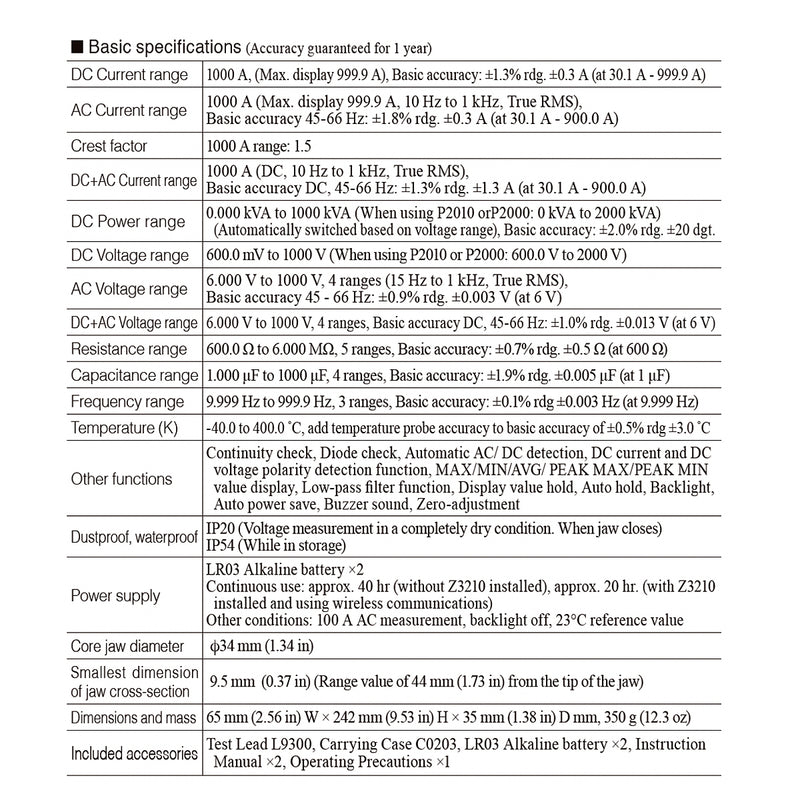 Ampe kìm đo dòng AC/DC Hioki CM4375-50 True RMS