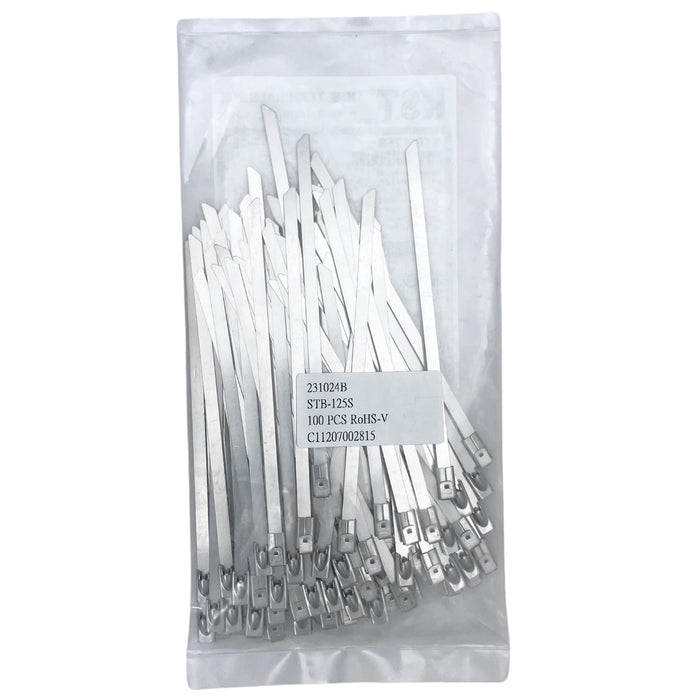 Dây rút Inox 316 KST cao cấp, không bọc nhựa (Uncoated), loại bi gài (Ball-lock), bản size S rộng 4.5mm, dài từ 125mm - 1050mm