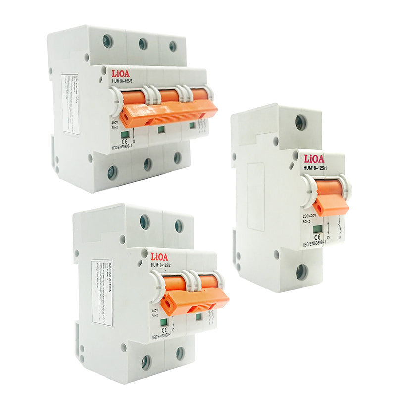 Cầu dao tự động MCB Lioa, tải danh định từ 6A ~ 100A, dòng cắt từ 6kA