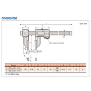 Thước kẹp điện tử Mitutoyo Series 552 Absolute Coolant Carbon Fiber, hàm kẹp gốm