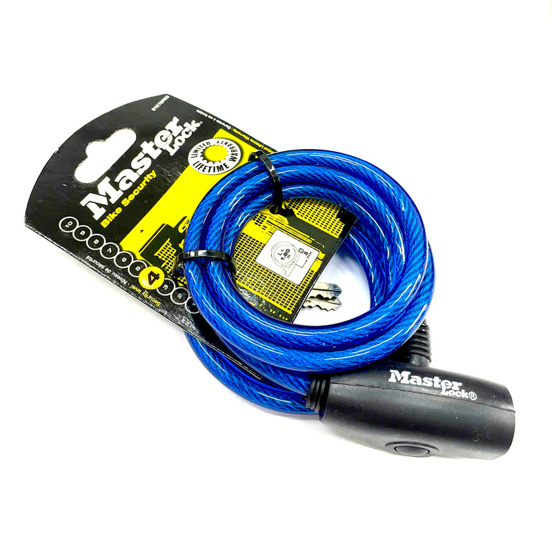 Ổ khóa dây Master Lock 8127EURDPRO, dây khóa bằng cáp thép cuộn được bọc nhựa vinyl dài 1.8m